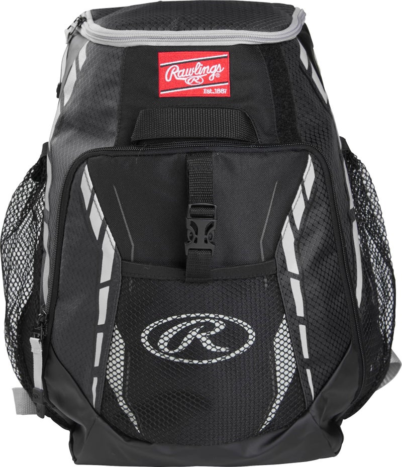 Rawlings | R400 Backpack Equipment Bag | Black (16" H x 12" L x 7.5" D ) - Image 3